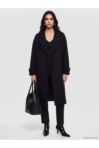 LC Waikiki Double-Breasted Roba Collar Women's Cashmere Coat from Uzg Store f...