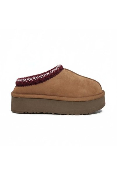 Bulldozer 260802 Suede Women's Slippers - Tan - 37