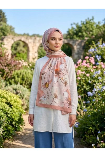 Altınoluk Tekstil شال قطني ناعم بنقشة "دولتشي فيتا"، مجموعة "فلورا".