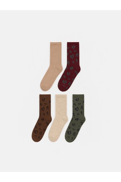 LC Waikiki LCW DREAM Brown Leopard 5-Pack Women's Ankle Socks—The NEVAVM Diff...