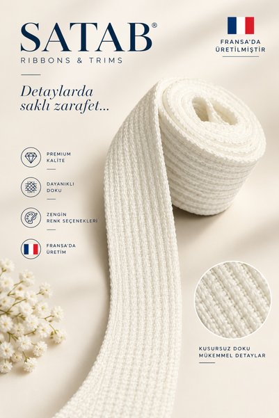 satab French Polyester Column / Bag Handle / Cord - 20mm - 5 Meters