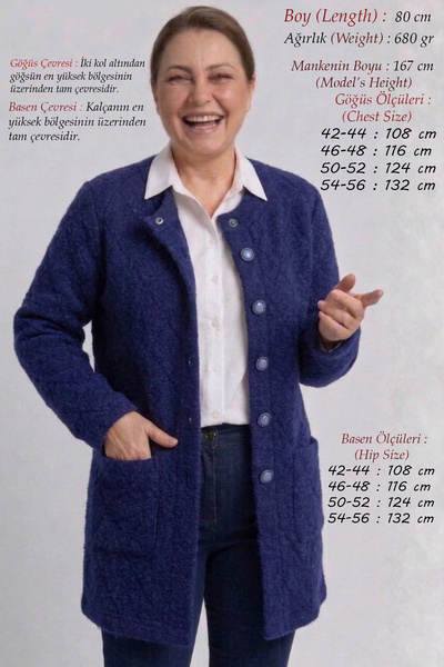 Laden Women's Thick-Textured Winter Cardigan with Stretch Fabric and Soft-Tex...