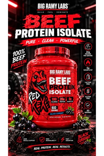 BIG RAMY LABS Beef Ramie Labs Red Rice Beef Isolate Protein, Vitmo, 4 Pounds