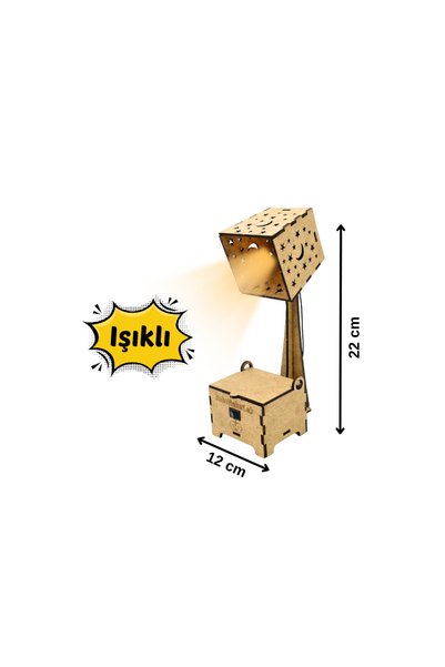 RML - RoboMakerLab - Gece Lambası Eğitici Kendin Yap Hareketli Demonte Ahşap ...