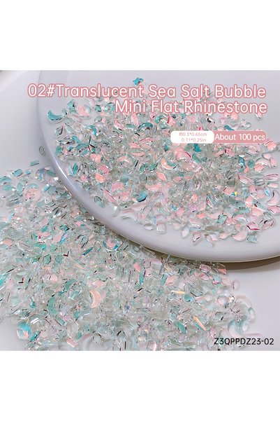 Choice Z3QPPDZ23-02-xsh 50/100pcs Sea Salt Bubble Flatback RhinestonesMixed S...