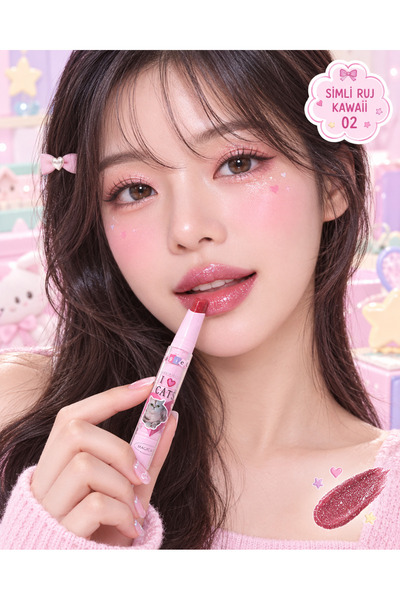 Hey Yue Smooth Lips - Shimmer Lipstick No. 02 - Natural and Shiny Look - Kawa...