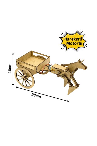 RML - Robomakerlab - At Arabası Robot Hareketli Ahşap Mdf Eğitici Kendin Yap ...