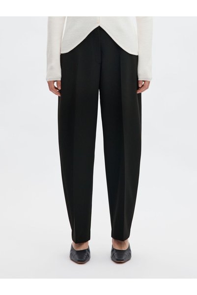 SELECTED Pantaloni conici cu talie medie