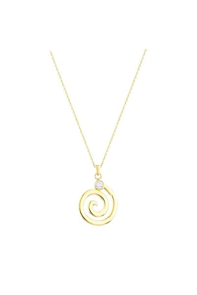 Assos Pırlanta Altın Sarmal Kolye - 14K