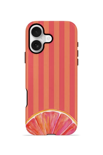 PiyasaSepeti iPhone 16 Vorian Double-Layered Protective Case - Grapefruit Sunset