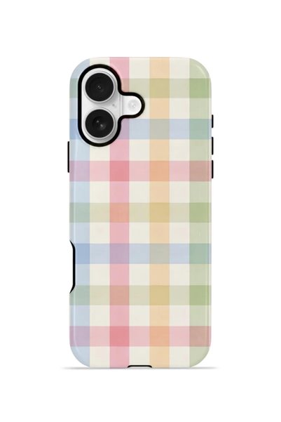 PiyasaSepeti iPhone 16 Plus Vorian Double-Layered Protective Case in Pastel G...