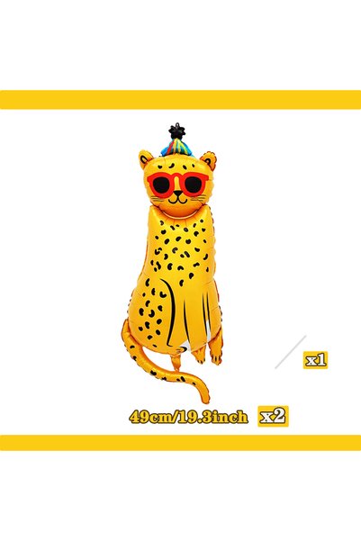 Choice Other 2Pcs 2 Pieces of Giant Leopard Print Aluminum Foil Balloons Suit...