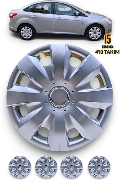 YONGA OTO AKSESUAR FORD TRANSİT T5 Uyumlu 15 İnç Jant Kapağı Kırılmaz 4'lü + ...