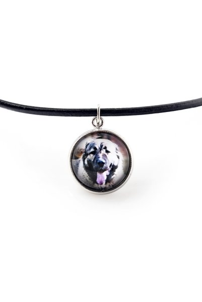 Art - Dog Câine Ciobănesc Caucazian - pandantiv pentru colier cu fotografia t...