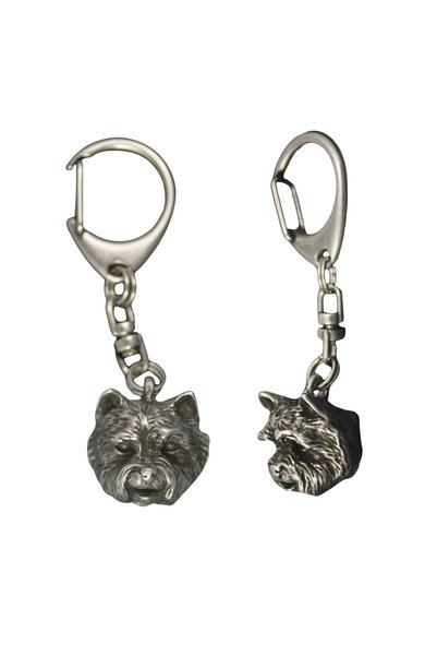 Art - Dog West Highland White Terrier - Breloc placat cu argint cu câine, pan...