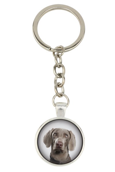 Art - Dog Weimaraner, Grey Ghost - breloc cu fotografia ta, decorațiune pentr...