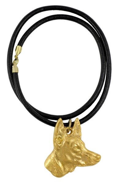 Art - Dog Colier cu câine tip Pharaoh Hound, într-o cutie cadou, pandantiv pl...