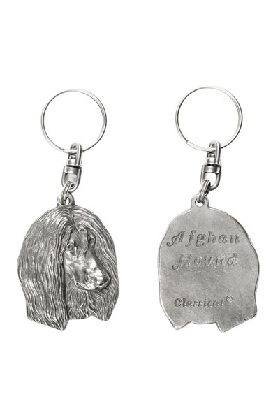 Art - Dog Câine Afghan - Pandantiv câine placat cu argint, decorațiune pentru...