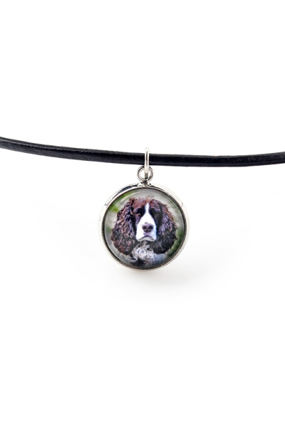 Art - Dog English Springer Spaniel - pandantiv pentru colier cu fotografia ta...