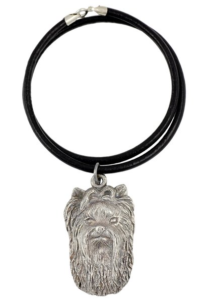 Art - Dog Yorkshire Terrier, Yorkie II - Colier cu câine, pandantiv placat cu...