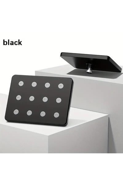Choice Black 10-inch Overhead Shower Universal Large Shower Head Pressurized ...