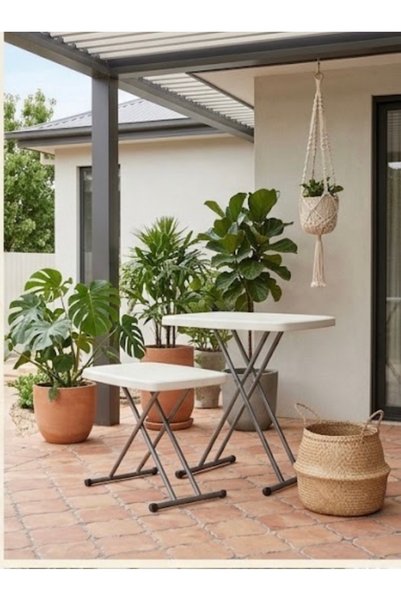 IN HOME STORE طاولة جانبية قابلة للطي بتصميم عصري وعملي