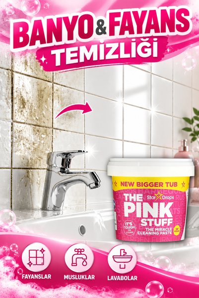 ThePinkStuff Mucizevi Temizlik Macunu 850 g – Çok Amaçlı, Ocak-Fırın, Lavabo & Banyo Yüzeyleri Leke & Yağ Çözücü
