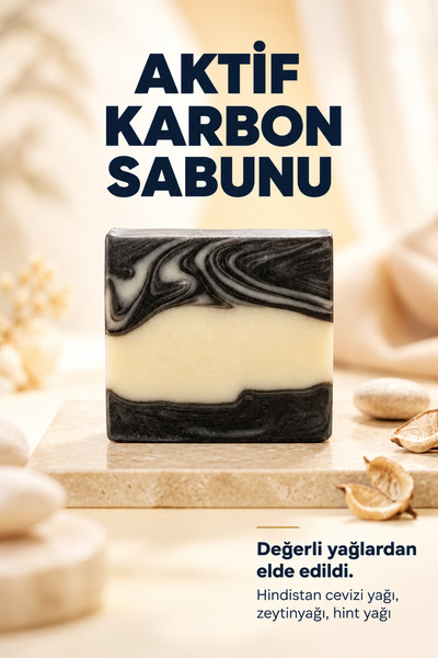 Going Zeero Aktif Karbon Limon El Yapımı Sabun Zeytinyağı, Hindistan Cevizi Y...