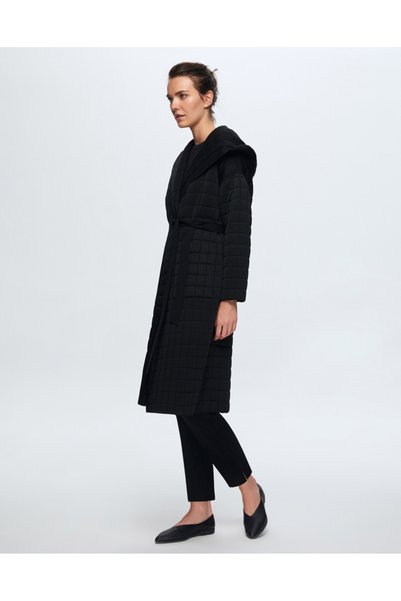 MISS DALIDA T24K-9026 Beli Kuşaklı Kapitone Hırka BLACK