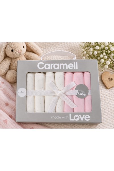 Caramell Barbosa Made With Love 7'li Ağız Mendili NaturelPenye (Antialerjik)