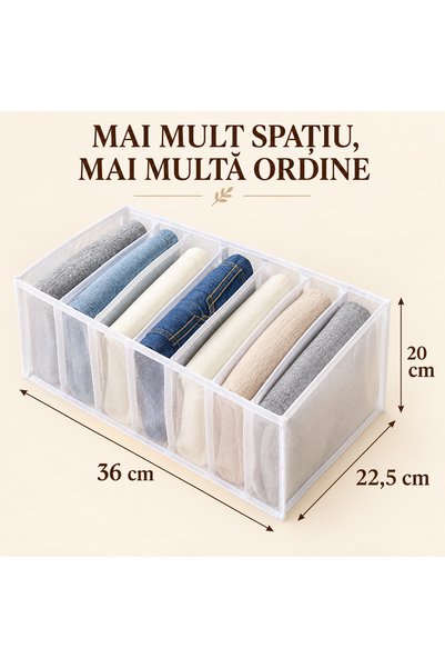 eZmart Cutie din plasă textilă pentru organizarea hainelor și a lenjeriei, cu...