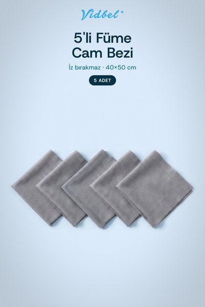 vidbel 5-Pack of Smoked Glass Cloths - Cleaning Cloth for Glass, Mirrors, and...