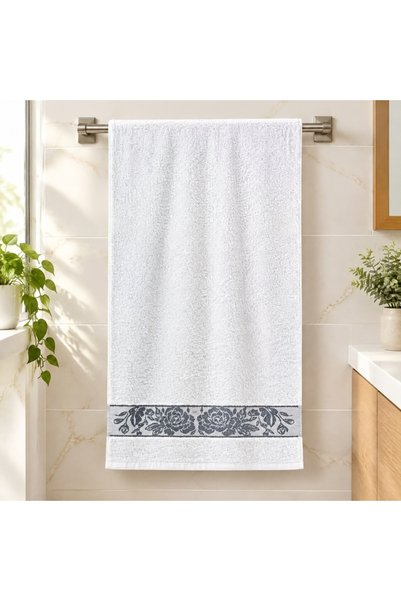 OEM Set 10 prosoape parastas și înmormântare, cu trandafiri, albe, 50x90 cm, ...