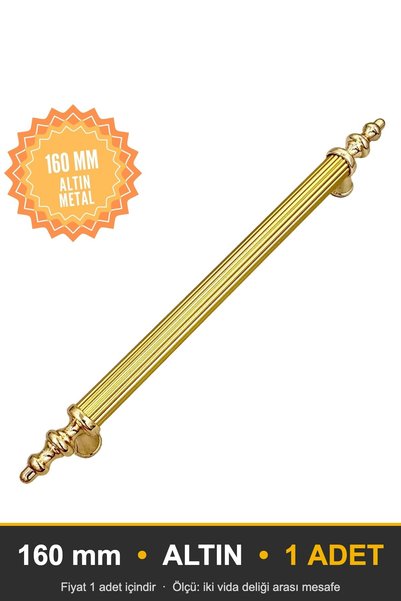 KOÇSAN Elif Gold 160 mm Handle, Luxury Country Kitchen Furniture Cabinet Draw...