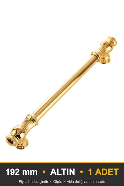 KOÇSAN Şehzade Altın 192 mm Handle—Luxury Country Kitchen Cabinet and Drawer ...