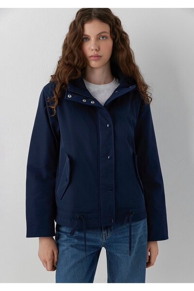 Mavi Hooded Navy Blue Jacket Loose Fit / Relaxed Fit 1110877-86623