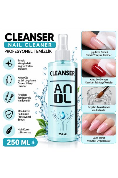 Anil Professional Cosmetics Anil Cleanser Kalıcı Oje Protez Tırnak Yapışkanlı...
