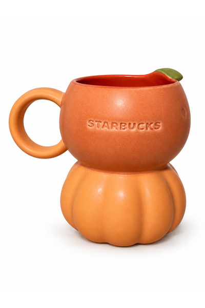 Starbucks ®   كوب سيراميك هابي بوني بلون البرتقال سعة 12 أونصة