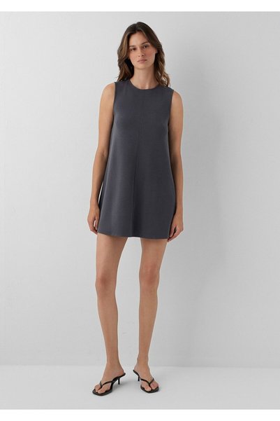 Mavi (Tencel™) Modal Karışımlı Antrasit Mini Elbise 1310948-70087