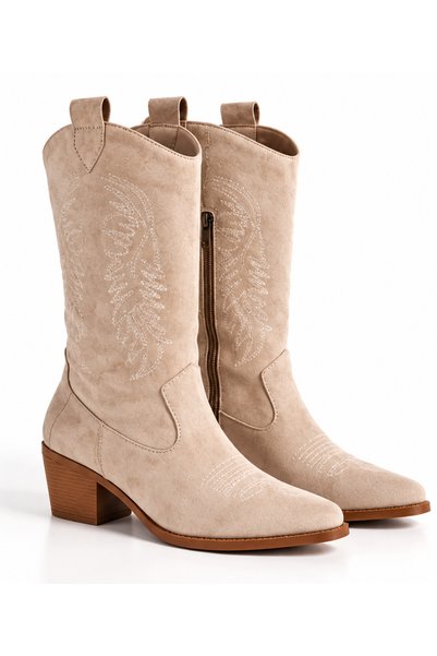 rabellashoes Rabella kovboy model krem renk çizme
