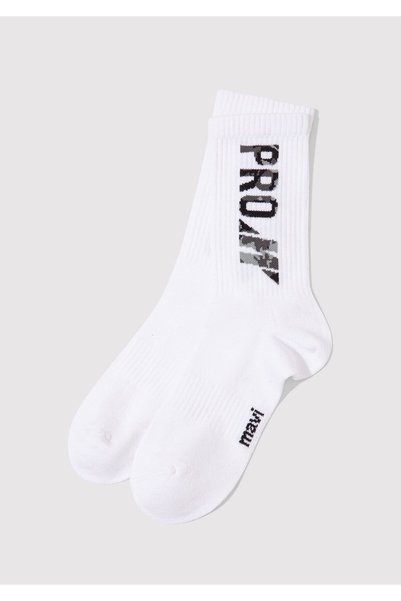 Mavi Pro Printed White Socks 0912095-620