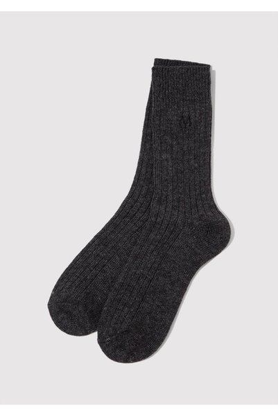 Mavi Wool Blend Anthracite Boot Socks 0911999-24674