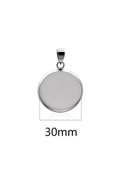 Choice3 30mm 10pcs/lot stainless steel blank Cabochon Base Setting Charms Pen...