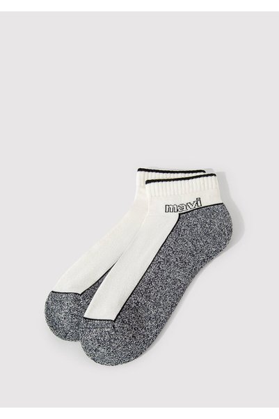 Mavi Logo Detailed Ecru Booties Socks 0911604-622