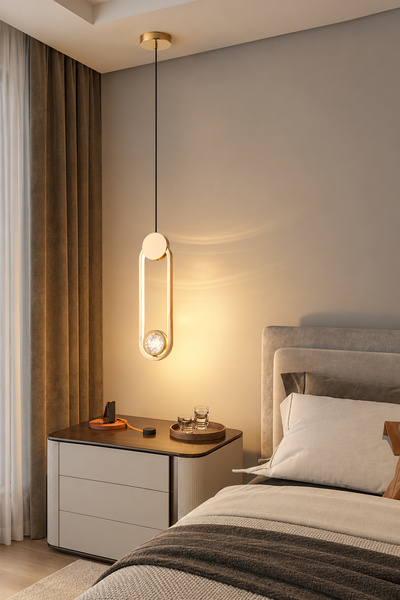 Apliqa Beckett Tekli 12 Watt Gold Sarkıt 3 Renkli Led Avize