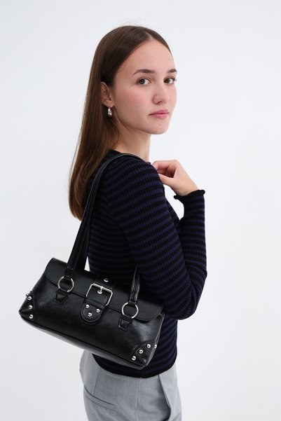 Addax Belt Detailed Hand and Shoulder Bag Ç3008