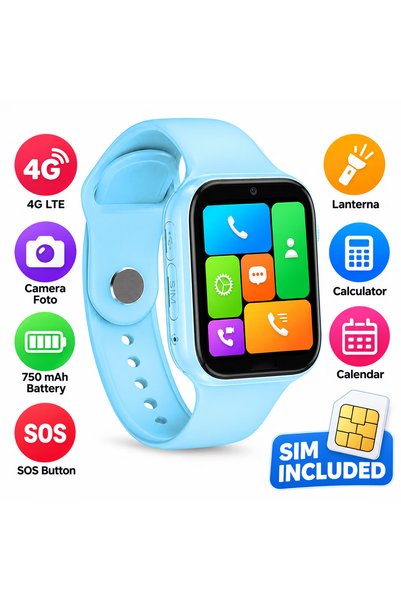 Techone Ceas Smartwatch Copii Localizare W-Fi/LBS, Telefon X02 Junior 1.83 in...
