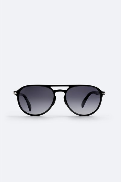 Avva Black Round Frame Polarized Sunglasses A51Y8808