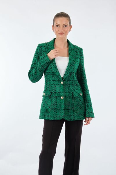 Unique fashion Unique Mode Minimalist Çift Göğüslü Uzun Kol Kadın Ceket - Tre...