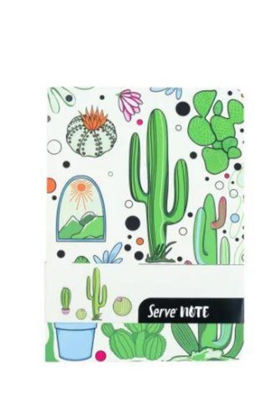 Serve Note 15x21cm 120yp Striped Patterned Notebook Apple Green